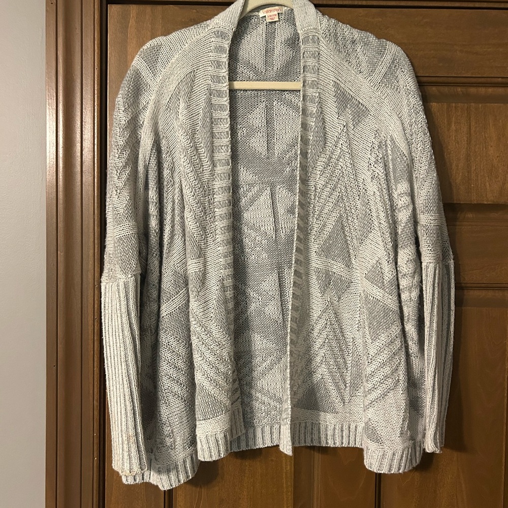 Xhilaration Light Gray Textured Cardigan